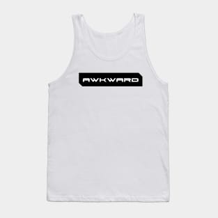 Awkward simple cyberpunk urban slang letters white Tank Top